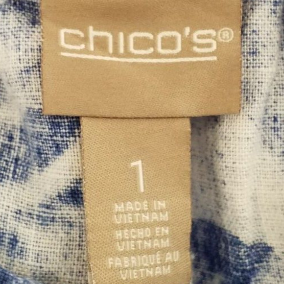 Chicos Womens Pants Pull On Slant Pockets Straight Leg 100% Linen Size 1/Medium - Picture 5 of 7